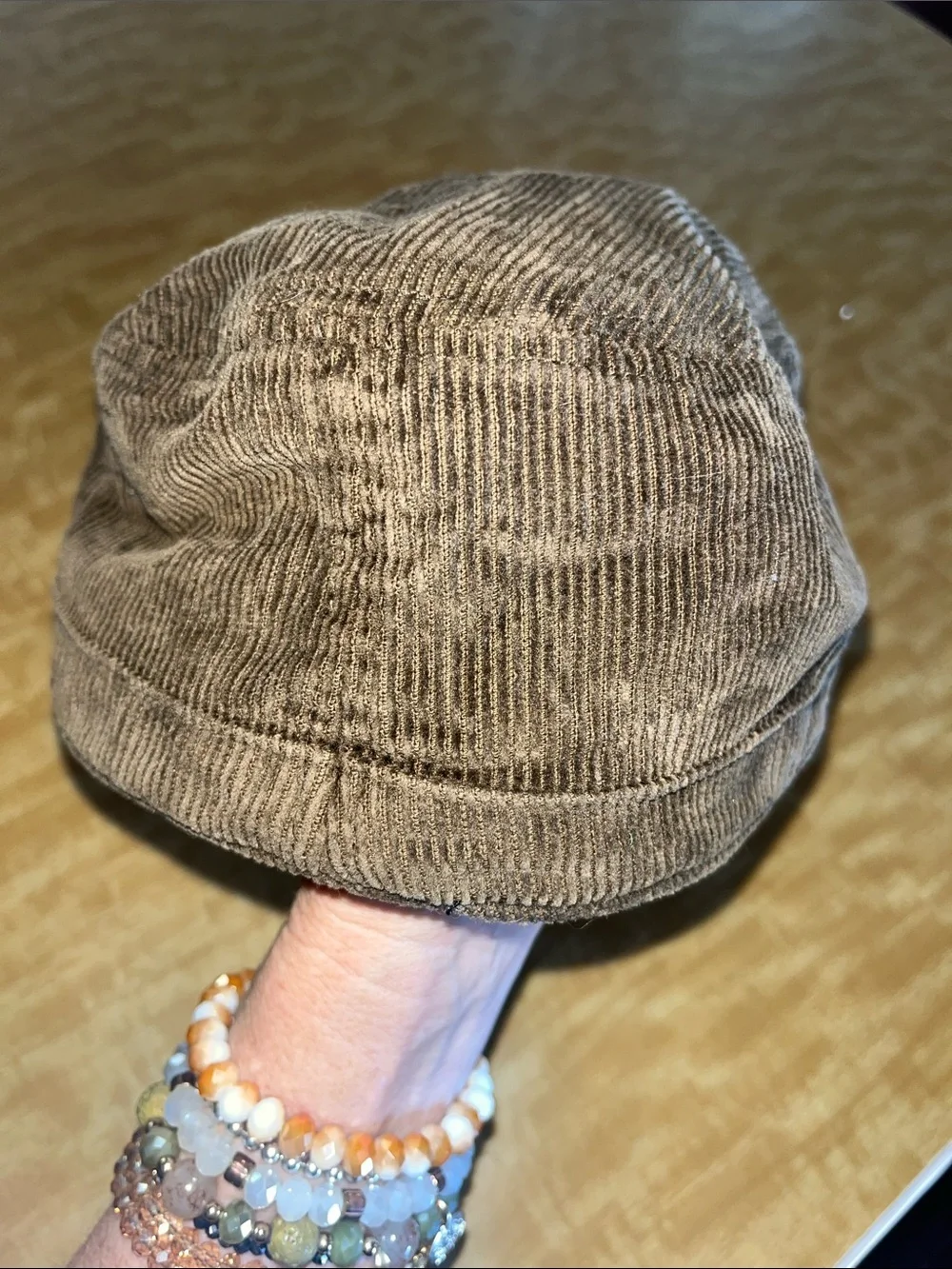 Quiksilver Unisex Green / Brown Corduroy Cadet Cap S/M